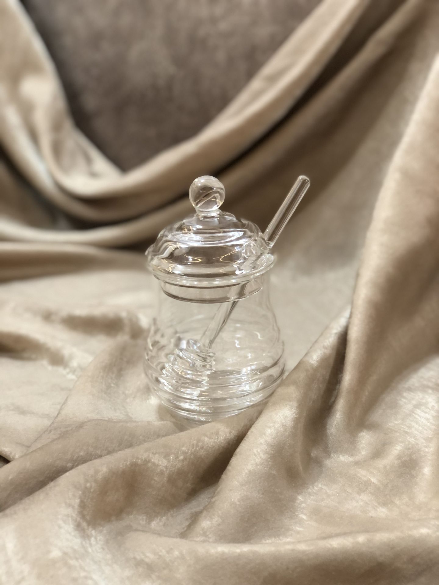 عسل خوری پیرکس قاشق شیشه ای وارداتی